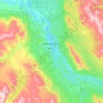 Whitehorse topographic map, elevation, terrain