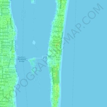 Mar-A-Lago National Historica Landmark topographic map, elevation, terrain