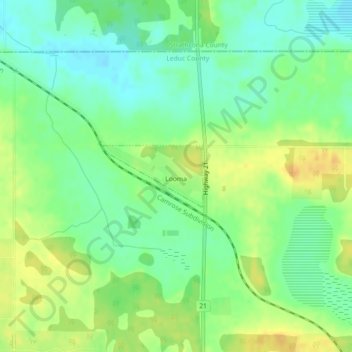 Looma topographic map, elevation, terrain