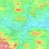 Strakonice topographic map, elevation, terrain