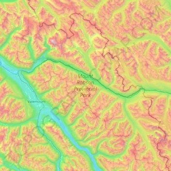 Mount Robson Provincial Park topographic map, elevation, terrain