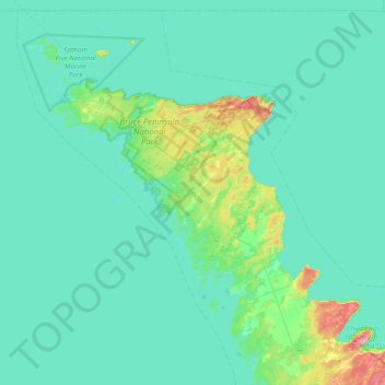 Municipality of Northern Bruce Peninsula topographic map, elevation, terrain