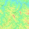 Paraguaçu topographic map, elevation, terrain