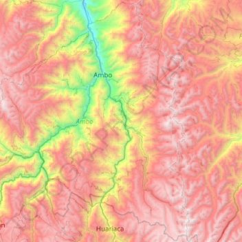 Province of Ambo topographic map, elevation, terrain
