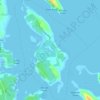 Corkums Island topographic map, elevation, terrain