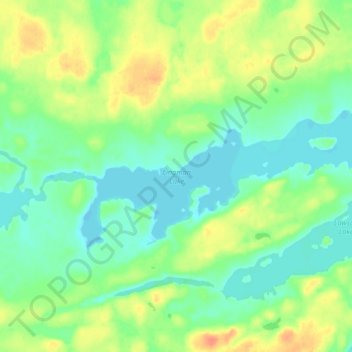 Lingman Lake topographic map, elevation, terrain