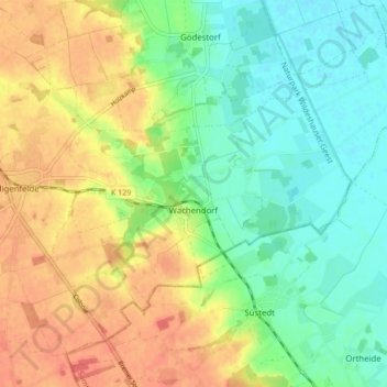 Wachendorf topographic map, elevation, terrain