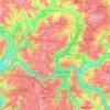 Comté de Hamilton topographic map, elevation, terrain