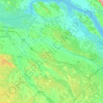 West Carleton topographic map, elevation, terrain
