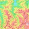 Laruns topographic map, elevation, terrain