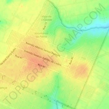 Pedra 90 topographic map, elevation, terrain