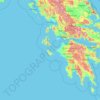 Ionian Islands topographic map, elevation, terrain