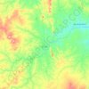Caculé topographic map, elevation, terrain