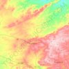 Pocinhos topographic map, elevation, terrain