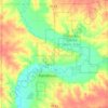 Flandreau Township topographic map, elevation, terrain