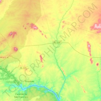 Entremontes topographic map, elevation, terrain