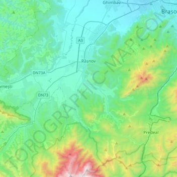 Rosenau topographic map, elevation, terrain
