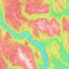 Flå topographic map, elevation, terrain