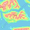 Isla Izaza topographic map, elevation, terrain