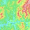 Таштагольское городское поселение topographic map, elevation, terrain