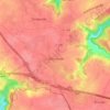 Bourneville topographic map, elevation, terrain
