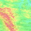 Tomaszów Lubelski County topographic map, elevation, terrain