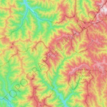 Selwyn topographic map, elevation, terrain