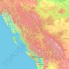 British Columbia topographic map, elevation, terrain