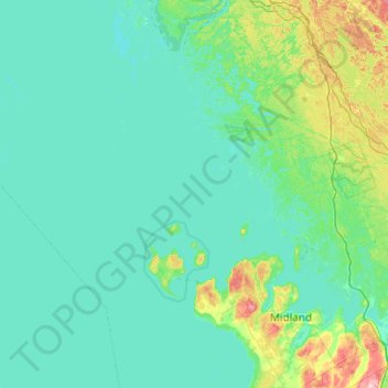 Georgian Bay Township topographic map, elevation, terrain
