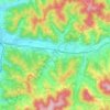 Hovězí topographic map, elevation, terrain