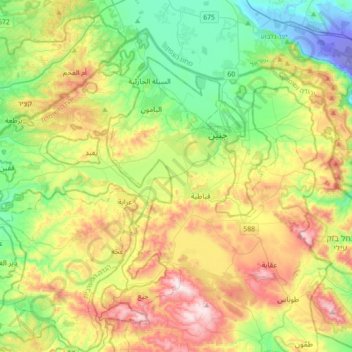 Jenin Governorate topographic map, elevation, terrain