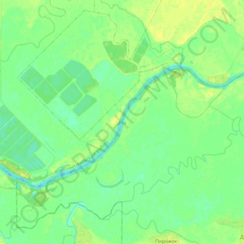 Don River topographic map, elevation, terrain