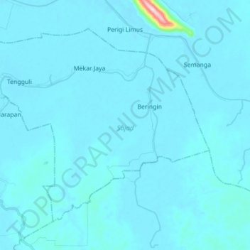 Sajad topographic map, elevation, terrain