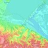Kaniv topographic map, elevation, terrain
