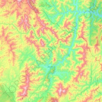 La District topographic map, elevation, terrain