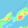 Salmon Cove topographic map, elevation, terrain