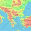 Balcani topographic map, elevation, terrain