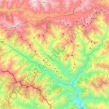 Dhorpatan topographic map, elevation, terrain