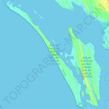 Isla Altamura topographic map, elevation, terrain