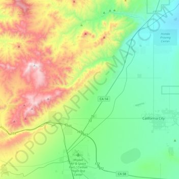Cache Creek topographic map, elevation, terrain