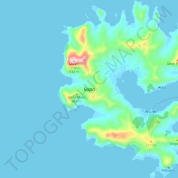 Rapa topographic map, elevation, terrain