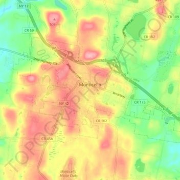 Village of Monticello topographic - Thumbnail