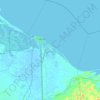 Port Said topographic map, elevation, terrain