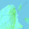 Pearl Lagoon topographic map, elevation, terrain