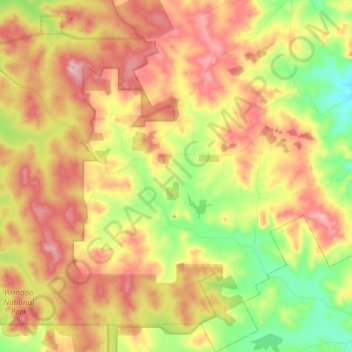 Talbot topographic map, elevation, terrain