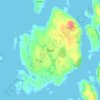 Gisøya topographic map, elevation, terrain