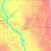 Hanson County topographic map, elevation, terrain