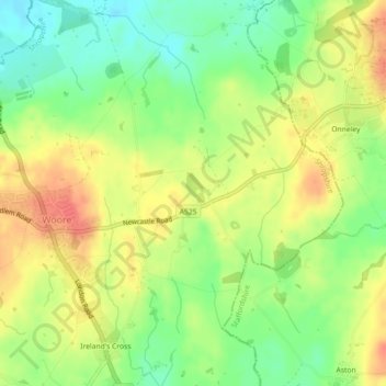 Badger Lake topographic map, elevation, terrain