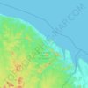 Parc naturel régional de Guyane topographic map, elevation, terrain