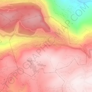 Maasser Beit Ed Dine topographic map, elevation, terrain